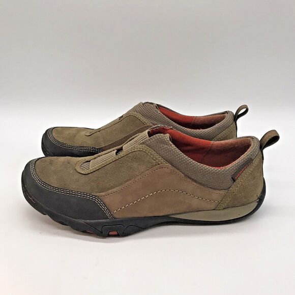 Merrell Move Kangaroo Mocs Women's 7M Brown Nubuck Leather Slip-On Comfy Loafers - Picture 1 of 11